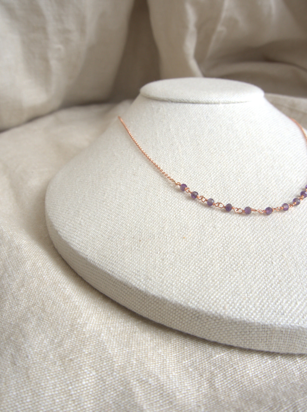 Collana Semi Rosario classico - ametista