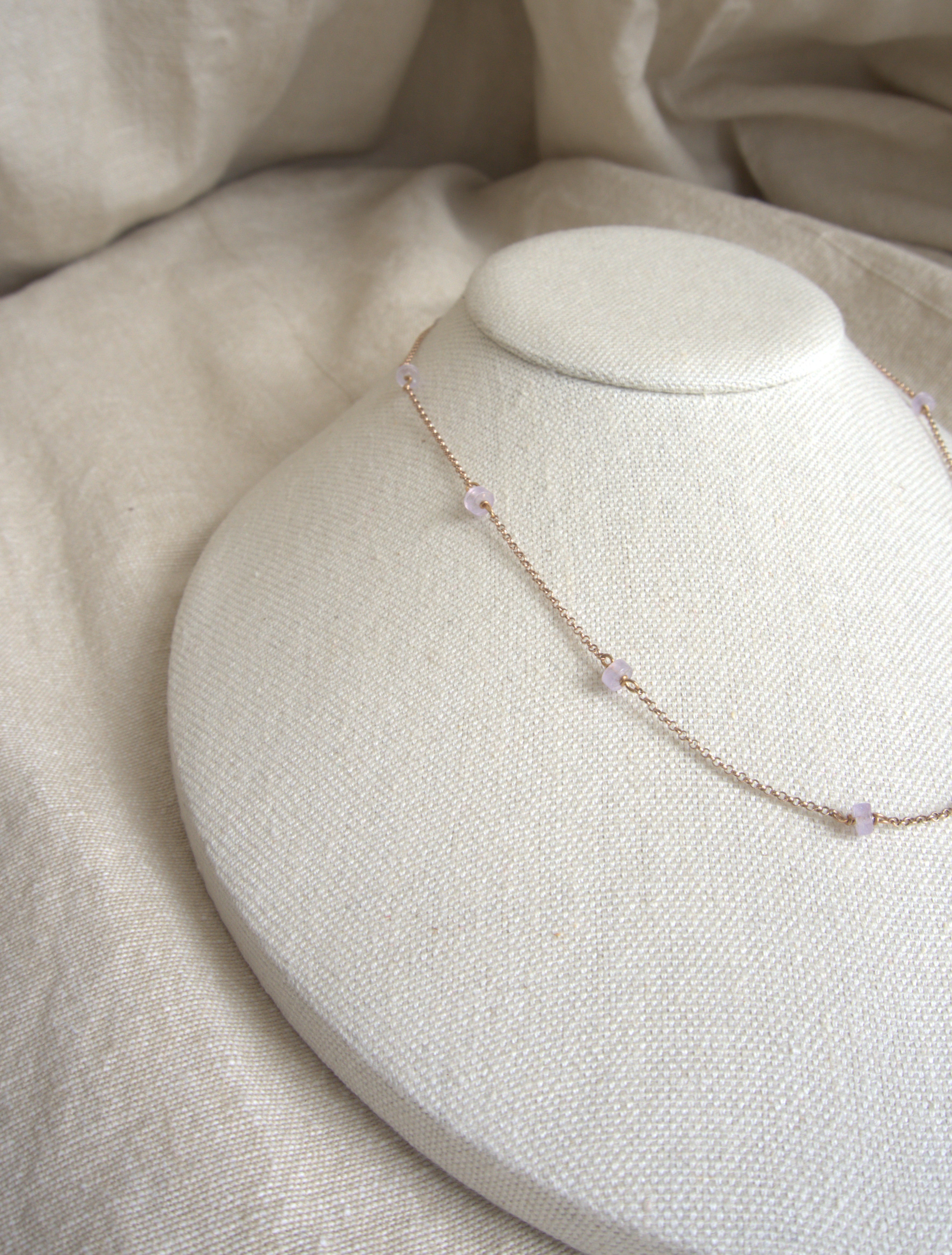 Collana Alternata - ametista rondelle