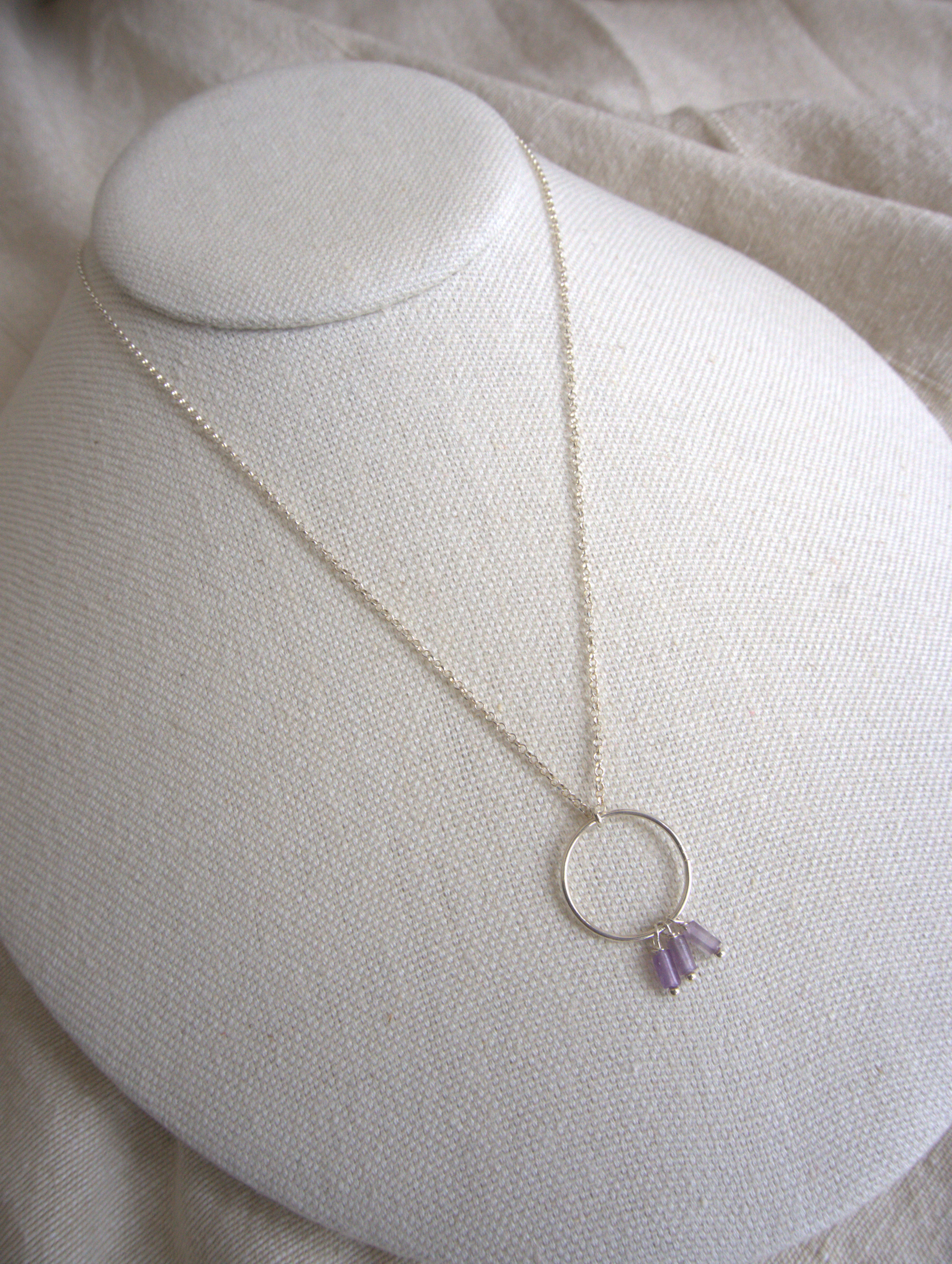 Collana Rivombrosa - ametista e argento bianco