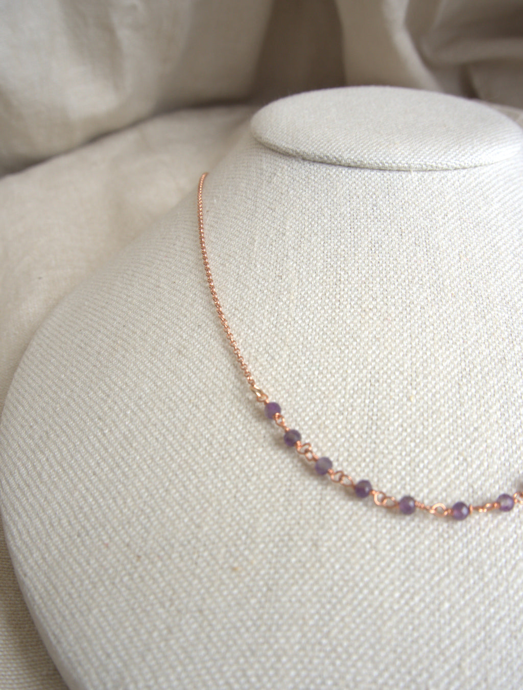 Collana Semi Rosario classico - ametista