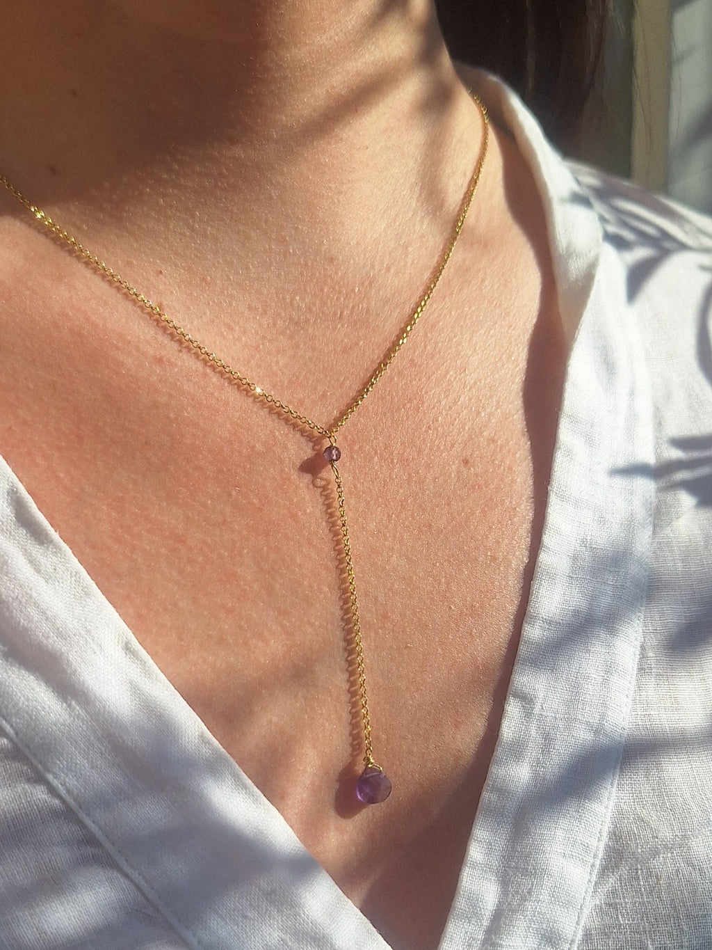 Collana Cascata di Gemme con Ametista