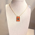 Medaglietta Cuore Sacro - Arancio