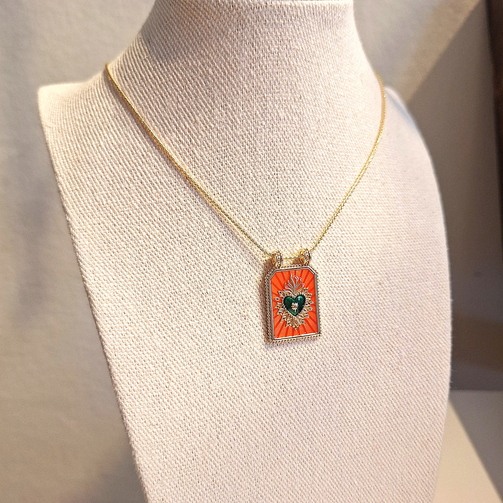 Medaglietta Cuore Sacro - Arancio