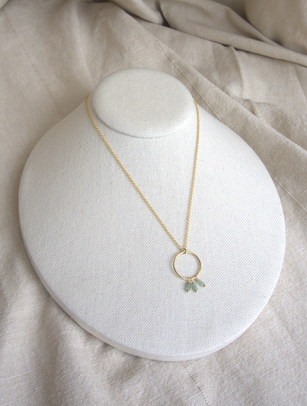 Collana Rivombrosa - avventurina e argento placcato oro giallo