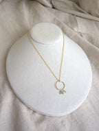Collana Rivombrosa - avventurina e argento placcato oro giallo