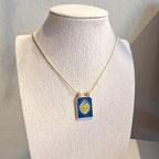 Medaglietta Cuore Sacro - Blu