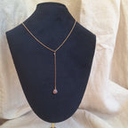 Collana Cascata di Gemme con Quarzo Fragola