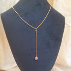 Collana Cascata di Gemme con Quarzo Fragola