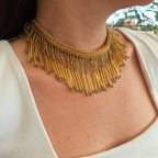 Collana Cascata di Perline - oro