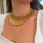 Collana Cascata di Perline - oro