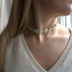 Collana Fiori Specchi e Perline - variante 1