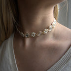 Collana Fiori Specchi e Perline - variante 1