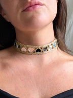 Collana Choker Cuori - Oro