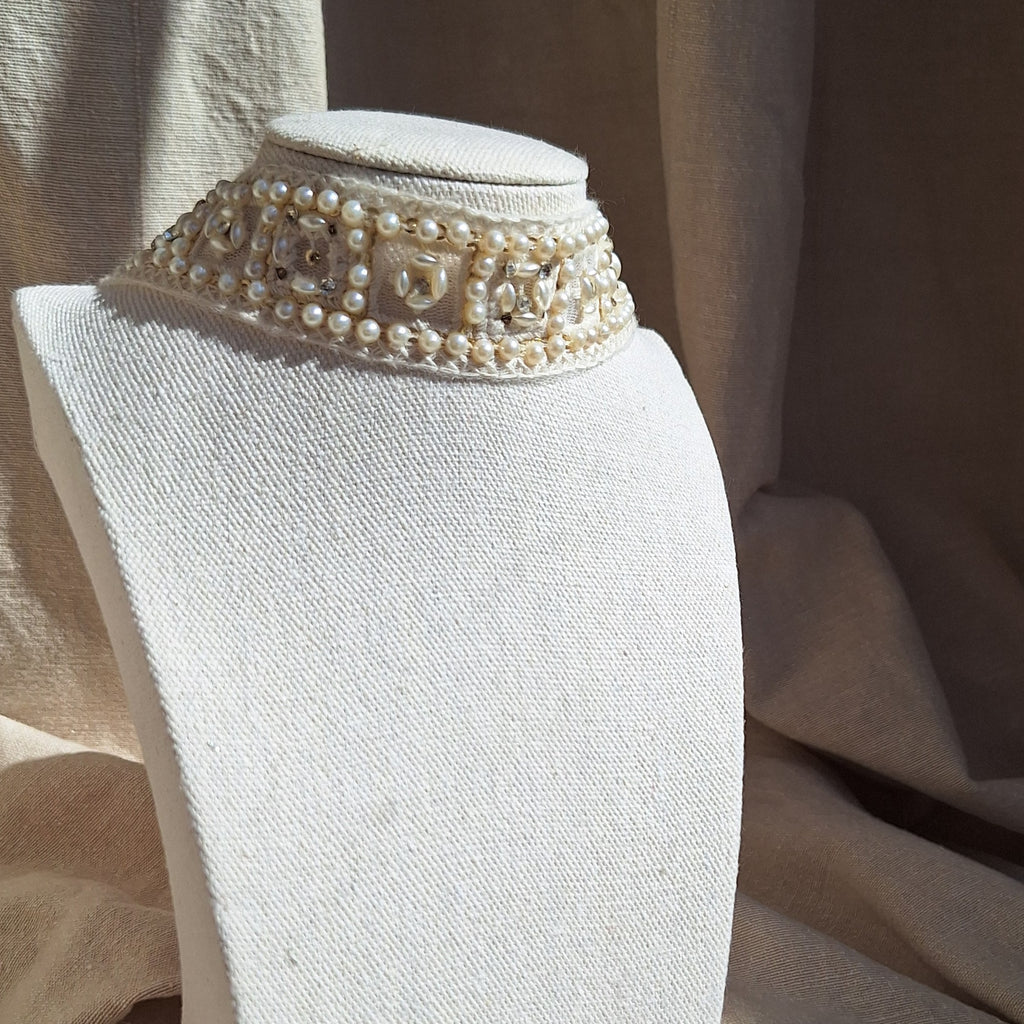 Collana Choker Bianco