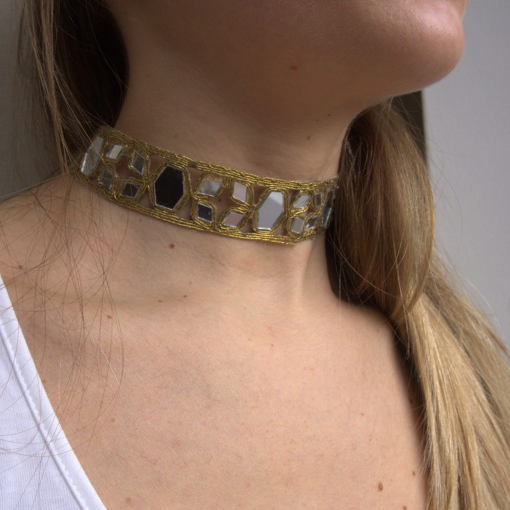 Collana Fiore Geometrico - Oro