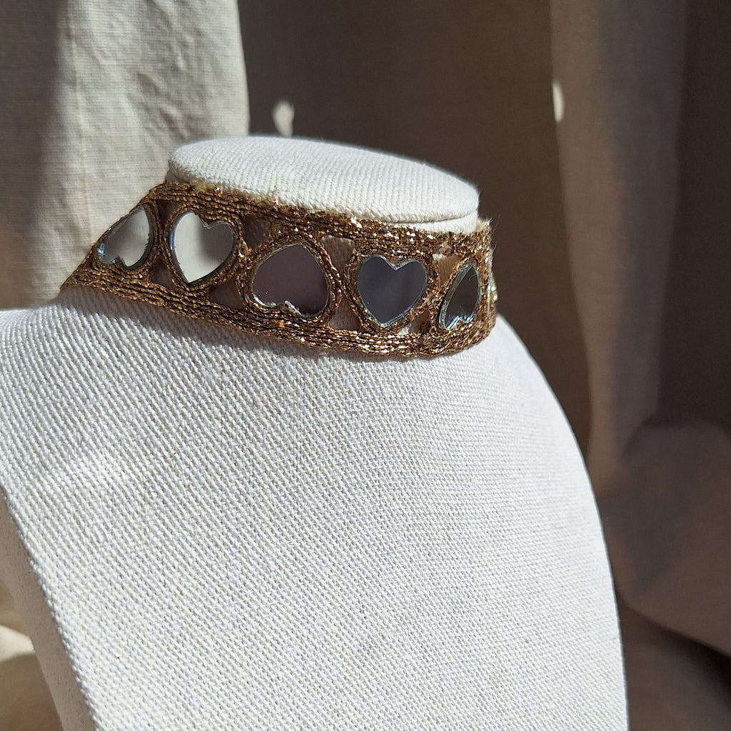 Collana Choker Cuori - Oro