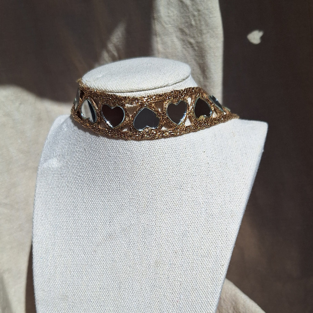 Collana Choker Cuori - Oro
