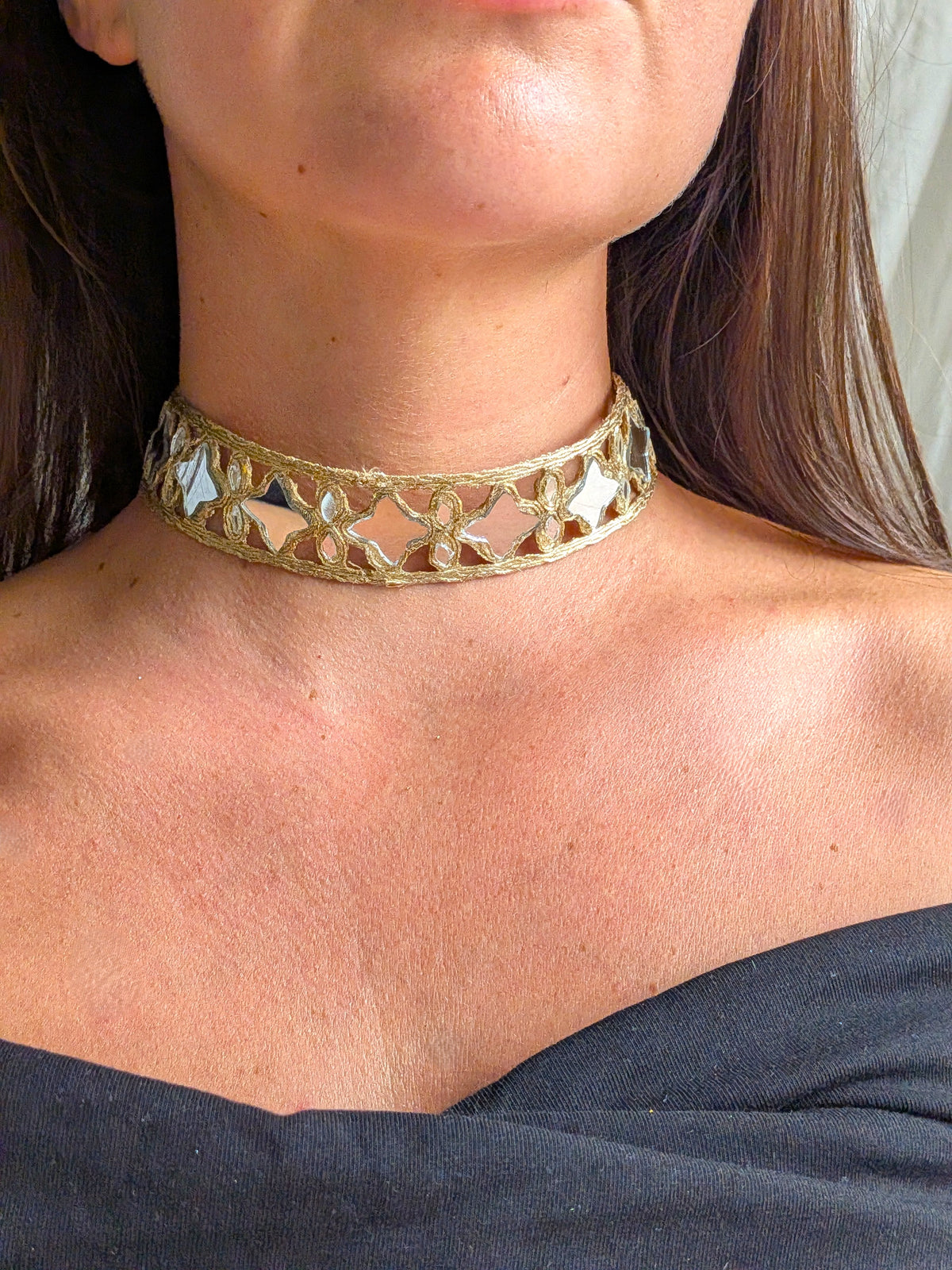 Collana Choker Fiori - Oro