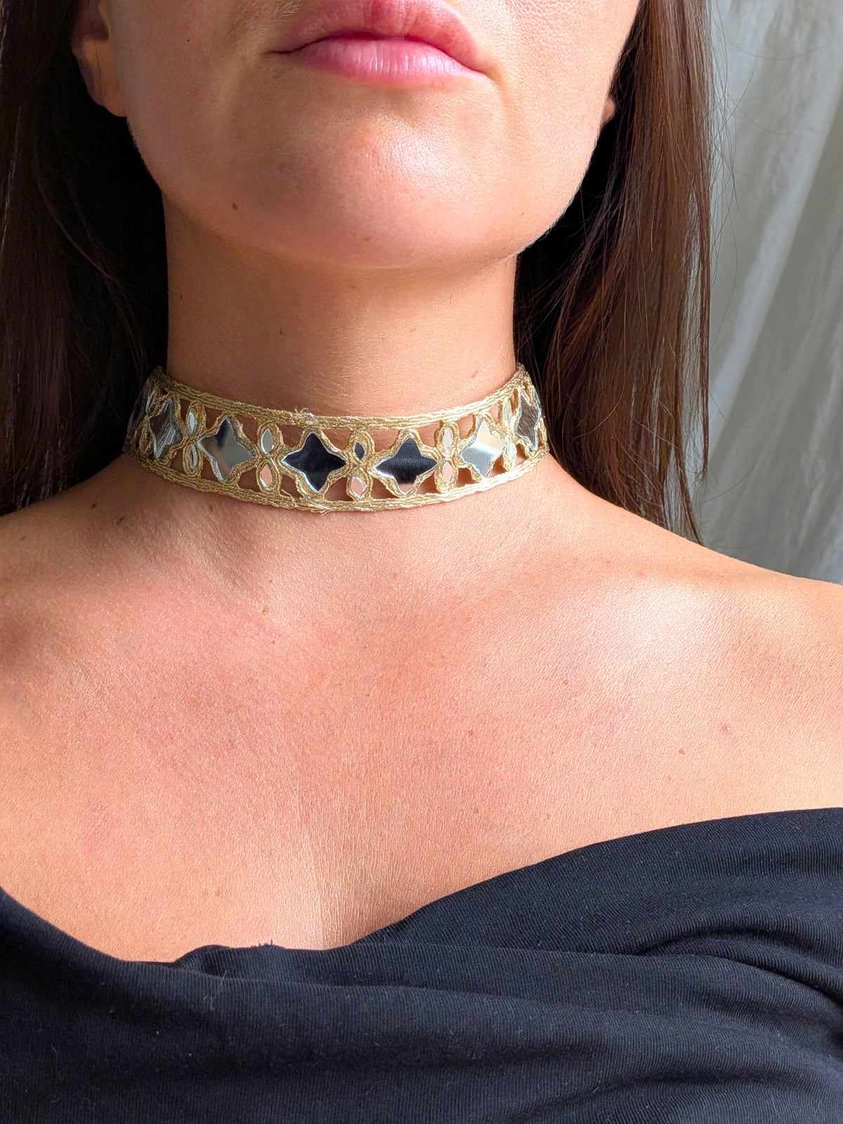 Collana Choker Fiori - Oro