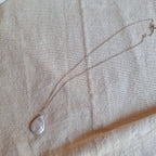 Perla Bianca a goccia - argento bianco