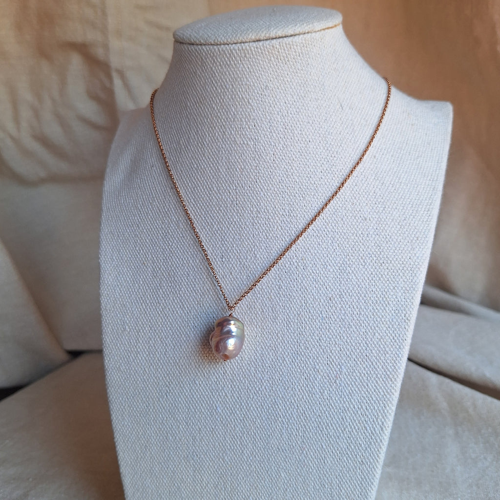 Perla Rosa - argento placcato oro rosa