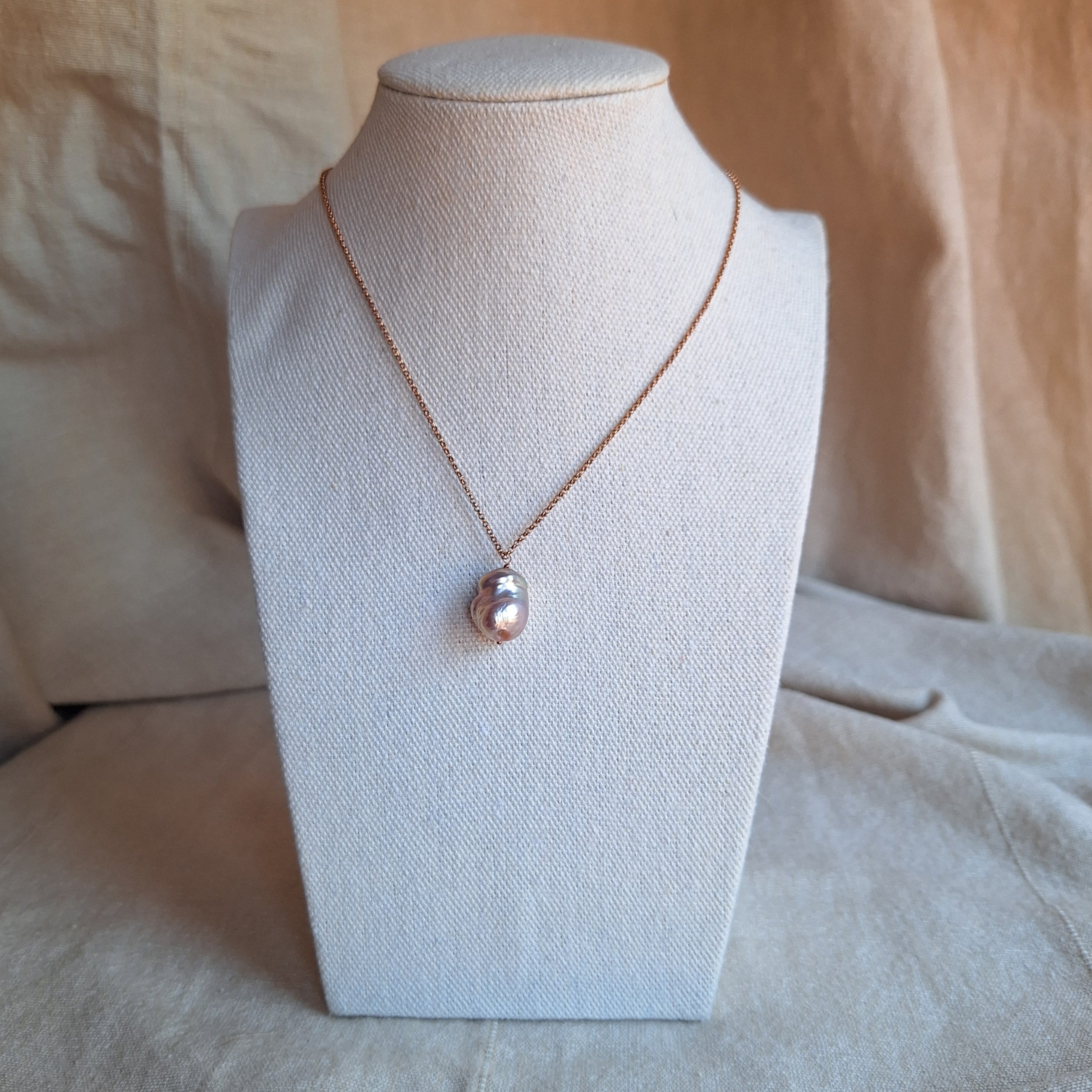 Perla Rosa - argento placcato oro rosa