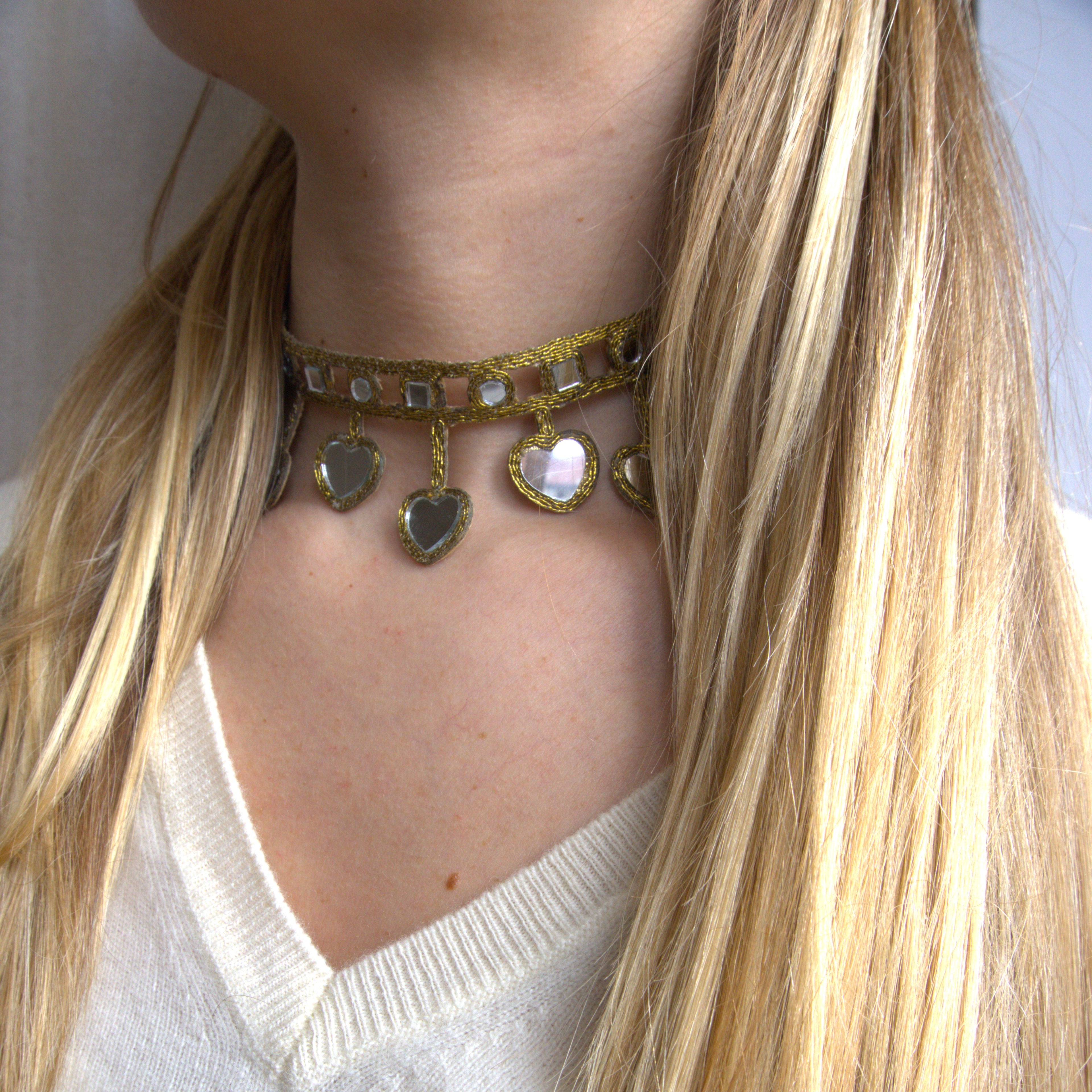 Collana Cuori pendenti oro