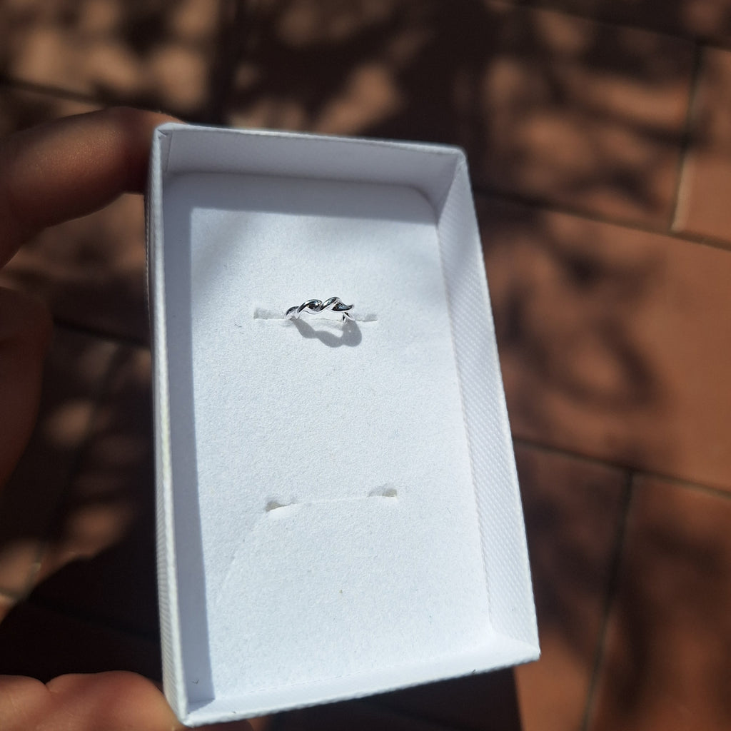 Ear Cuff ritorto argento bianco