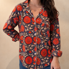 Camicia - Fiori rossi