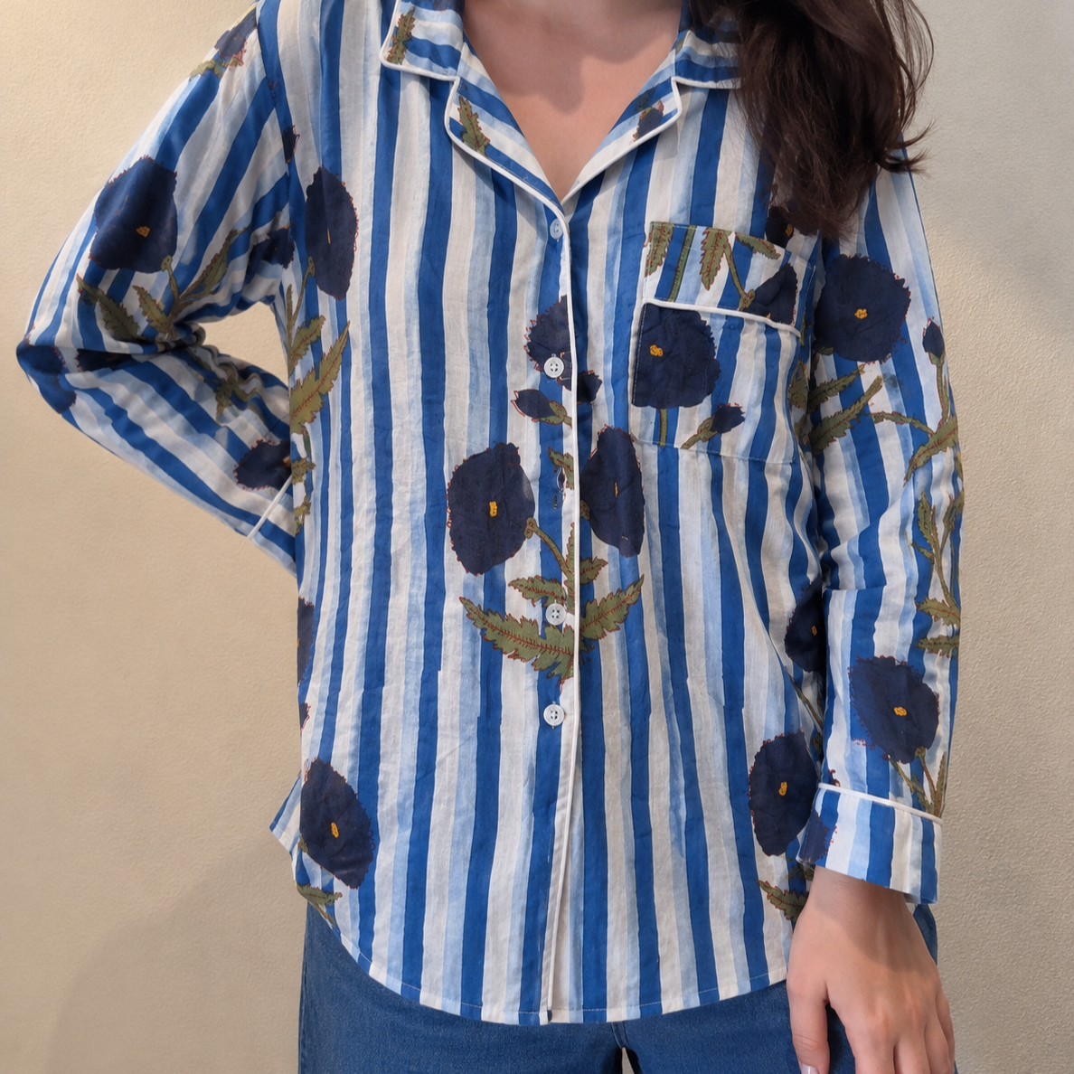Camicia - Fantasia blu