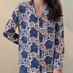 Camicia - Fiori blu