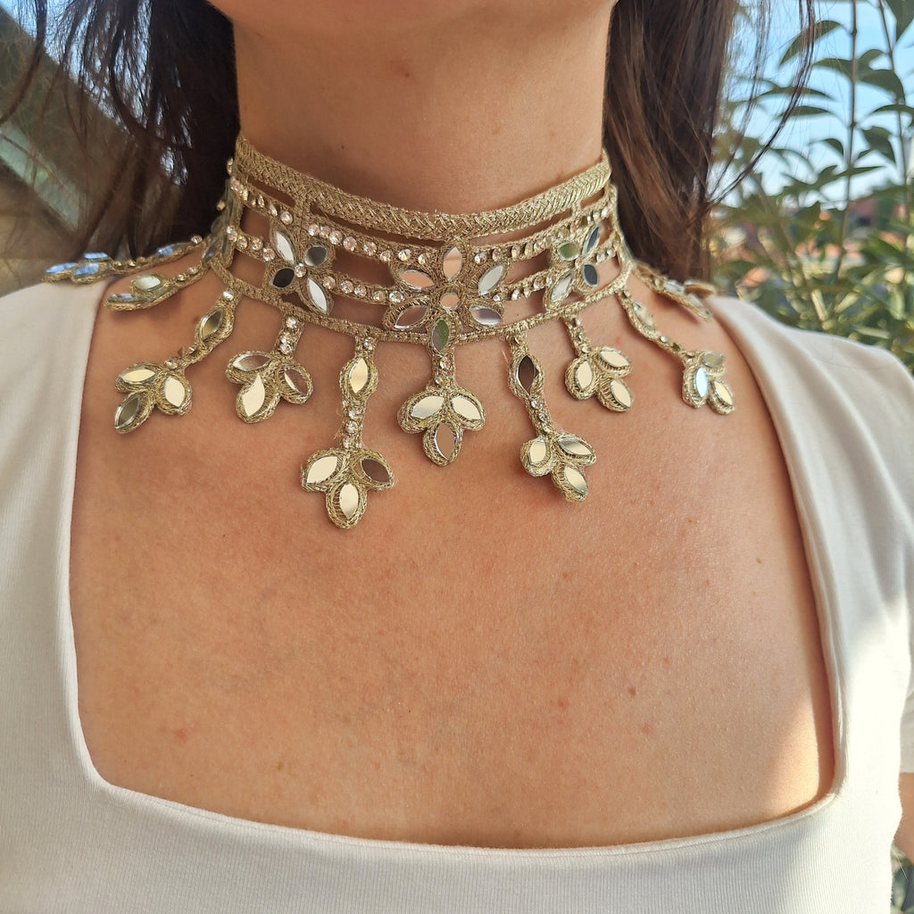 Collana Fiore Stella - oro chiaro