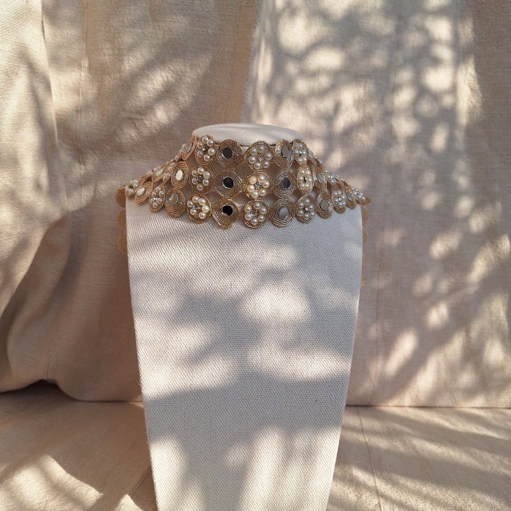 Collana Fiori Specchi e Perline - variante 2