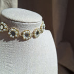 Collana Fiori Specchi e Perline - variante 3