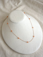 Collana Alternata - giada arancio rondelle