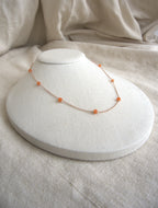 Collana Alternata - giada arancio rondelle
