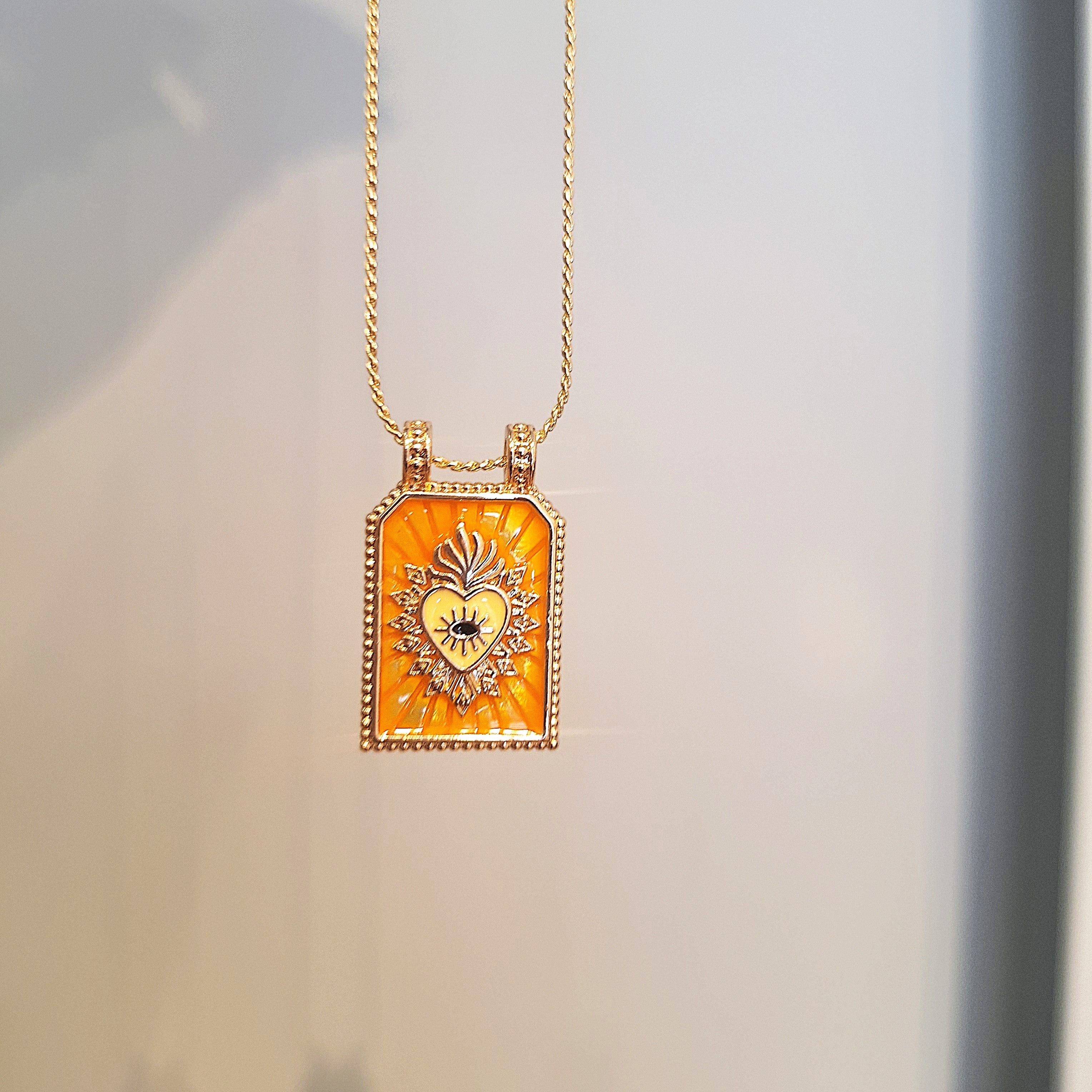 Medaglietta Cuore Sacro - Giallo