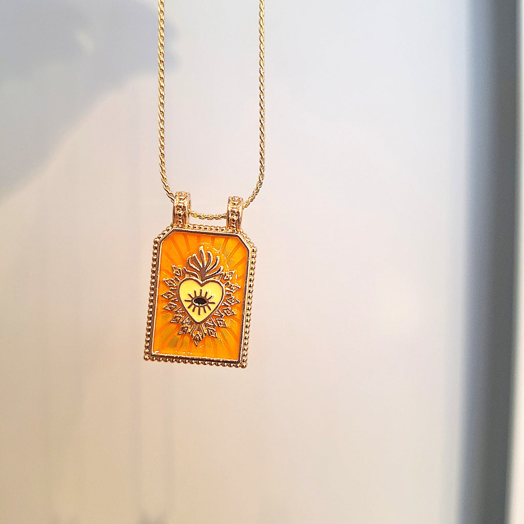 Medaglietta Cuore Sacro - Giallo