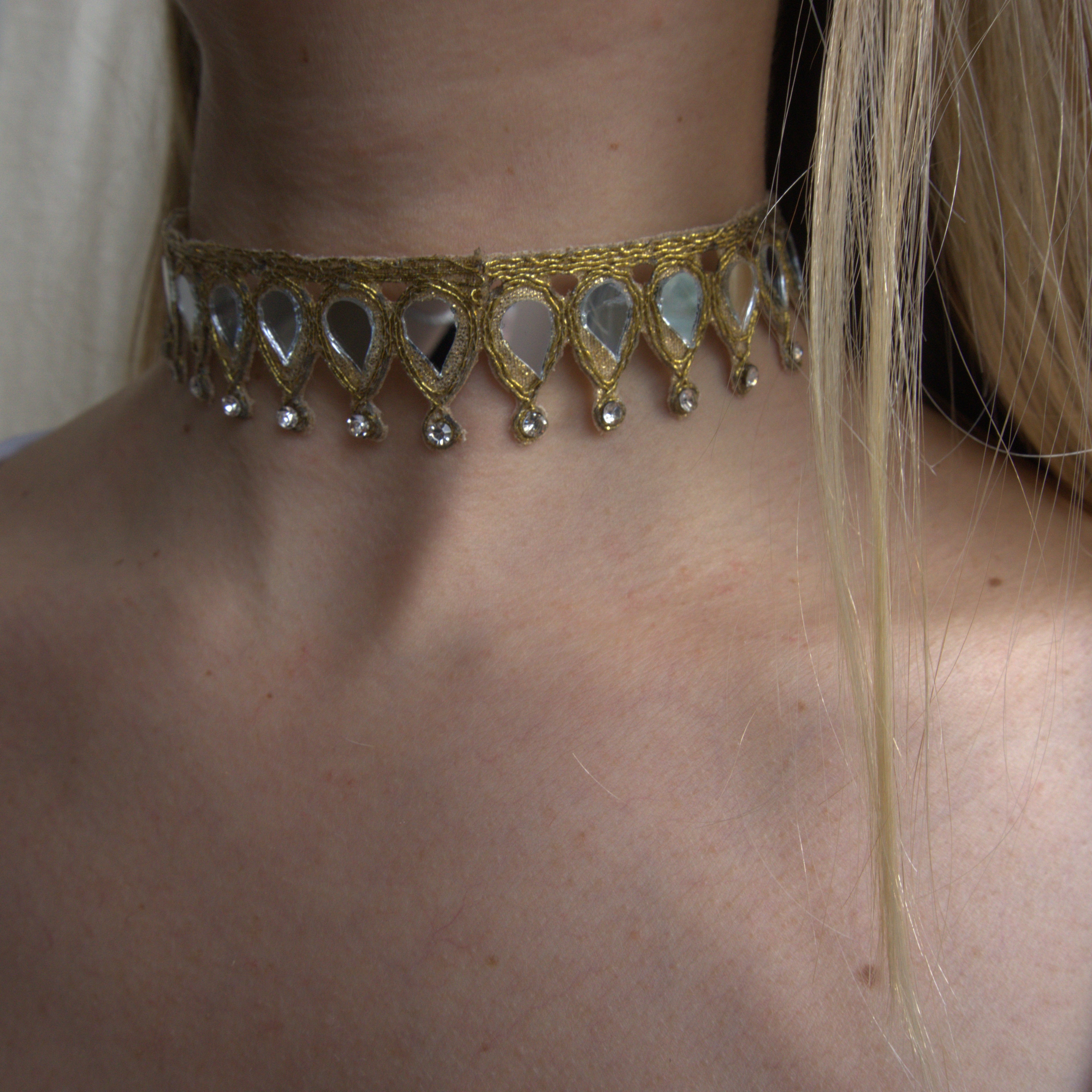 Collana Gocce e Strass - Oro