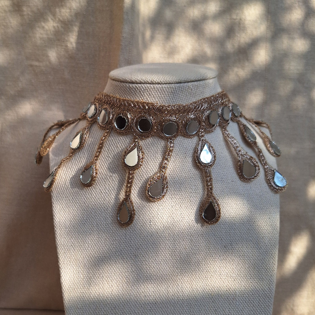 Collana Gocce floreali oro rosa