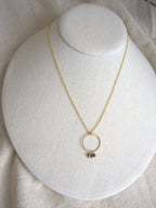Collana Rivombrosa - granato e argento placcato oro giallo