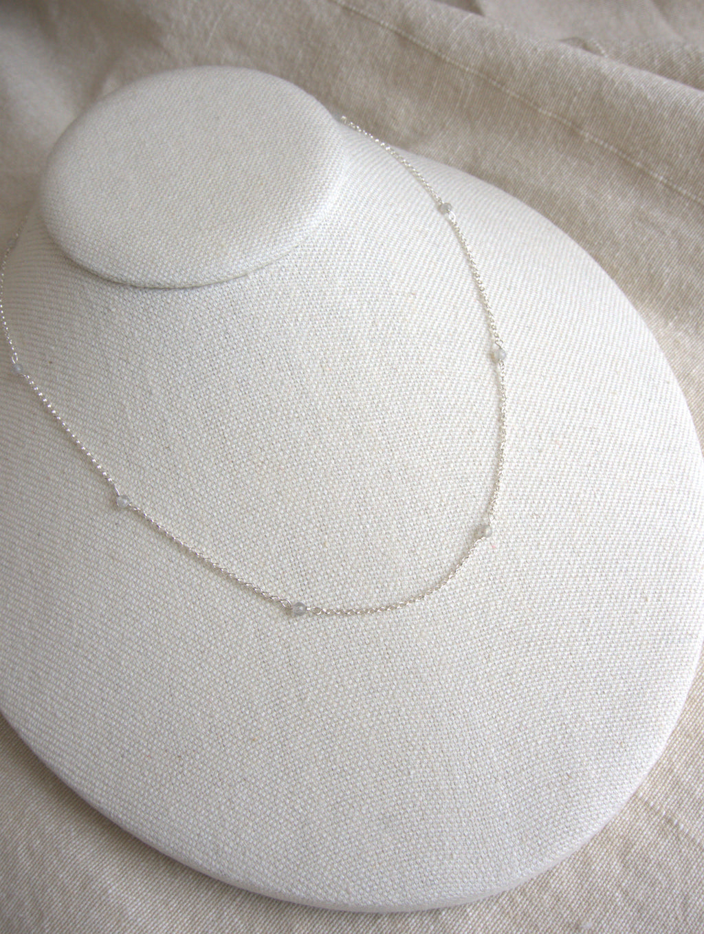 Collana Alternata - labradorite e argento bianco