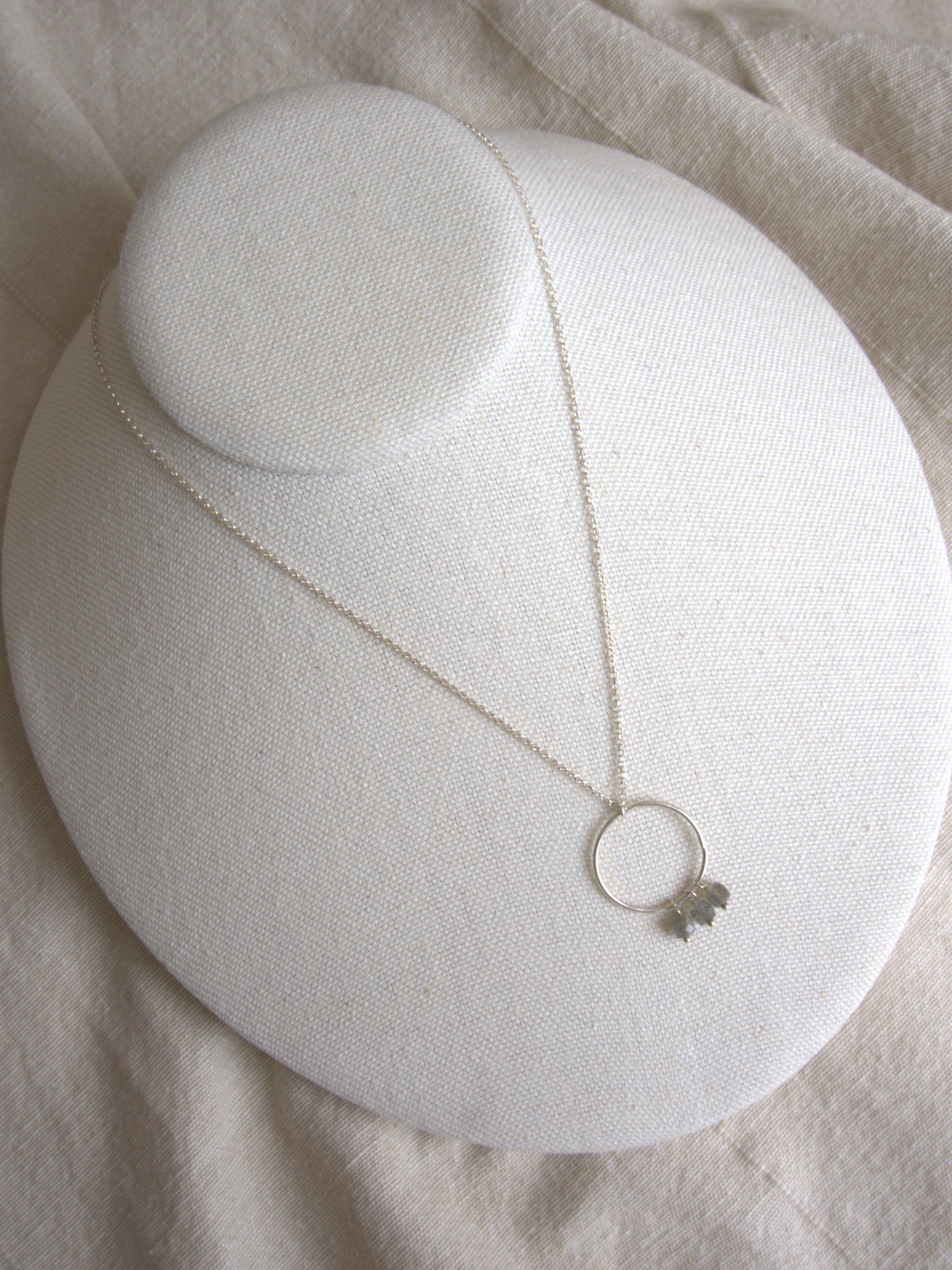 Collana Rivombrosa - labradorite e argento bianco