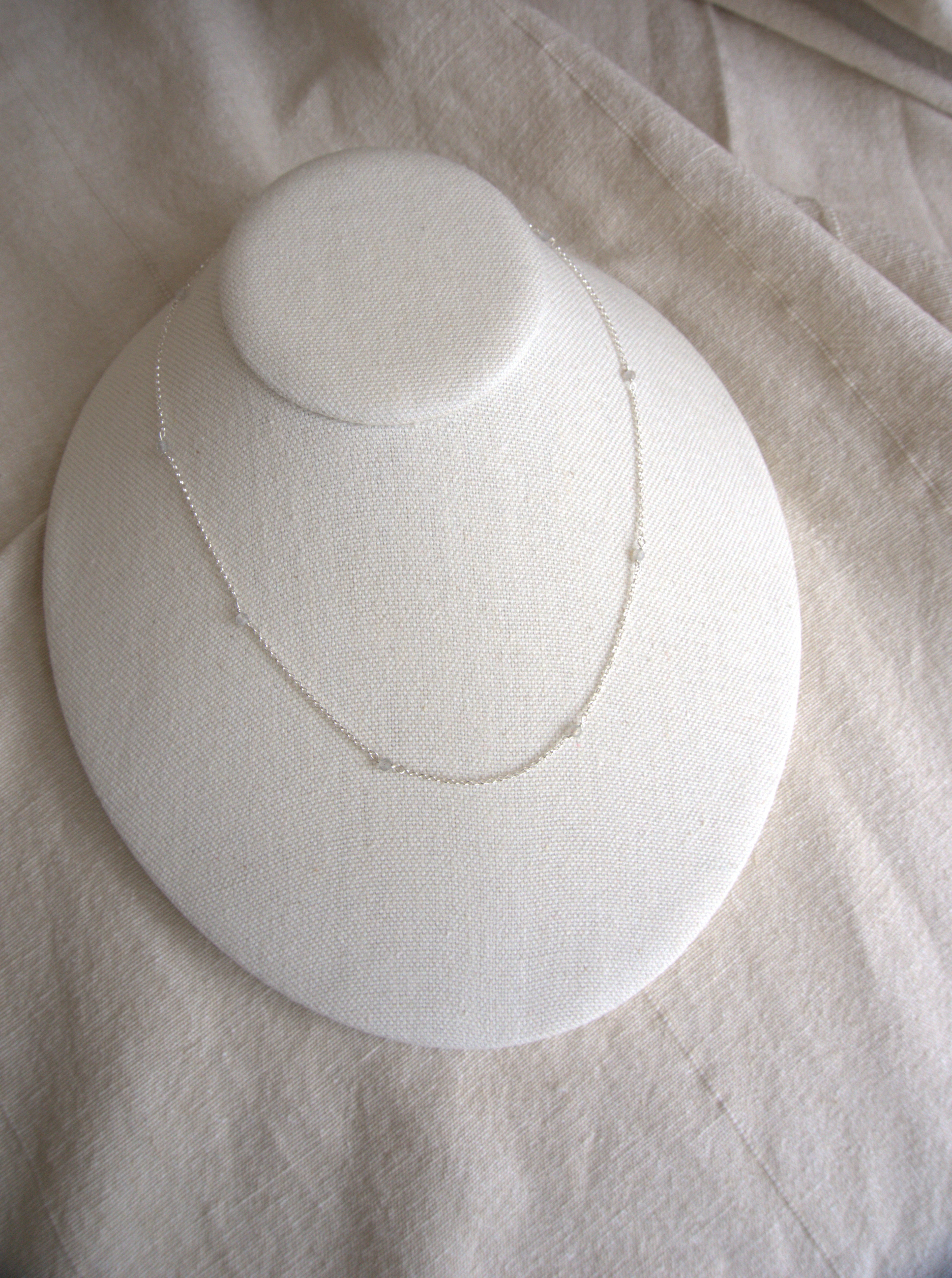 Collana Alternata - labradorite e argento bianco