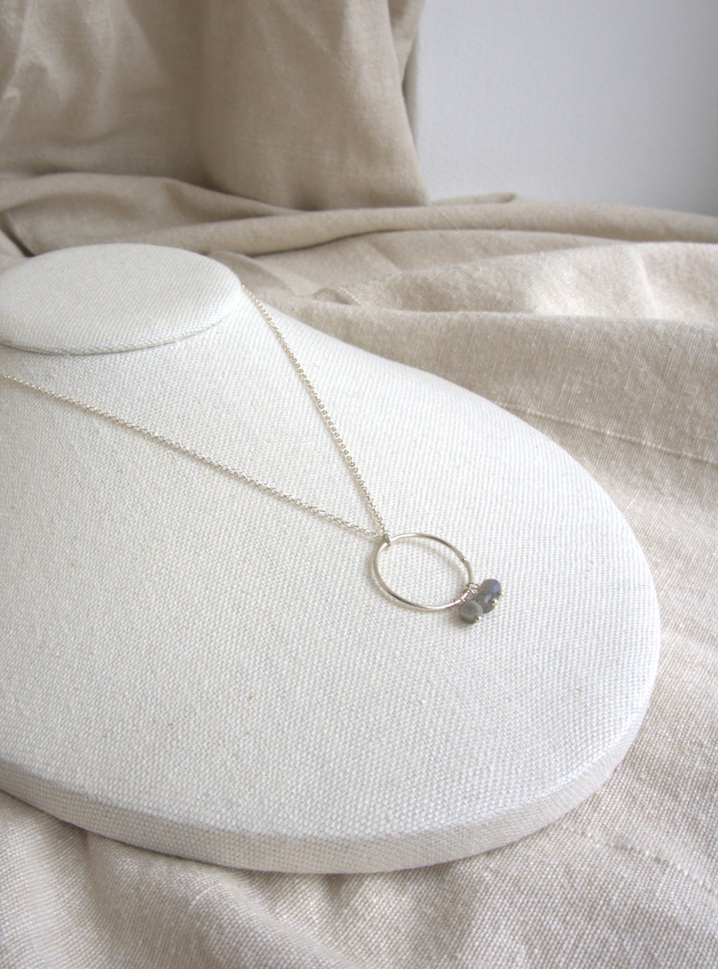 Collana Rivombrosa - labradorite e argento bianco
