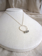 Collana Rivombrosa - labradorite e argento bianco