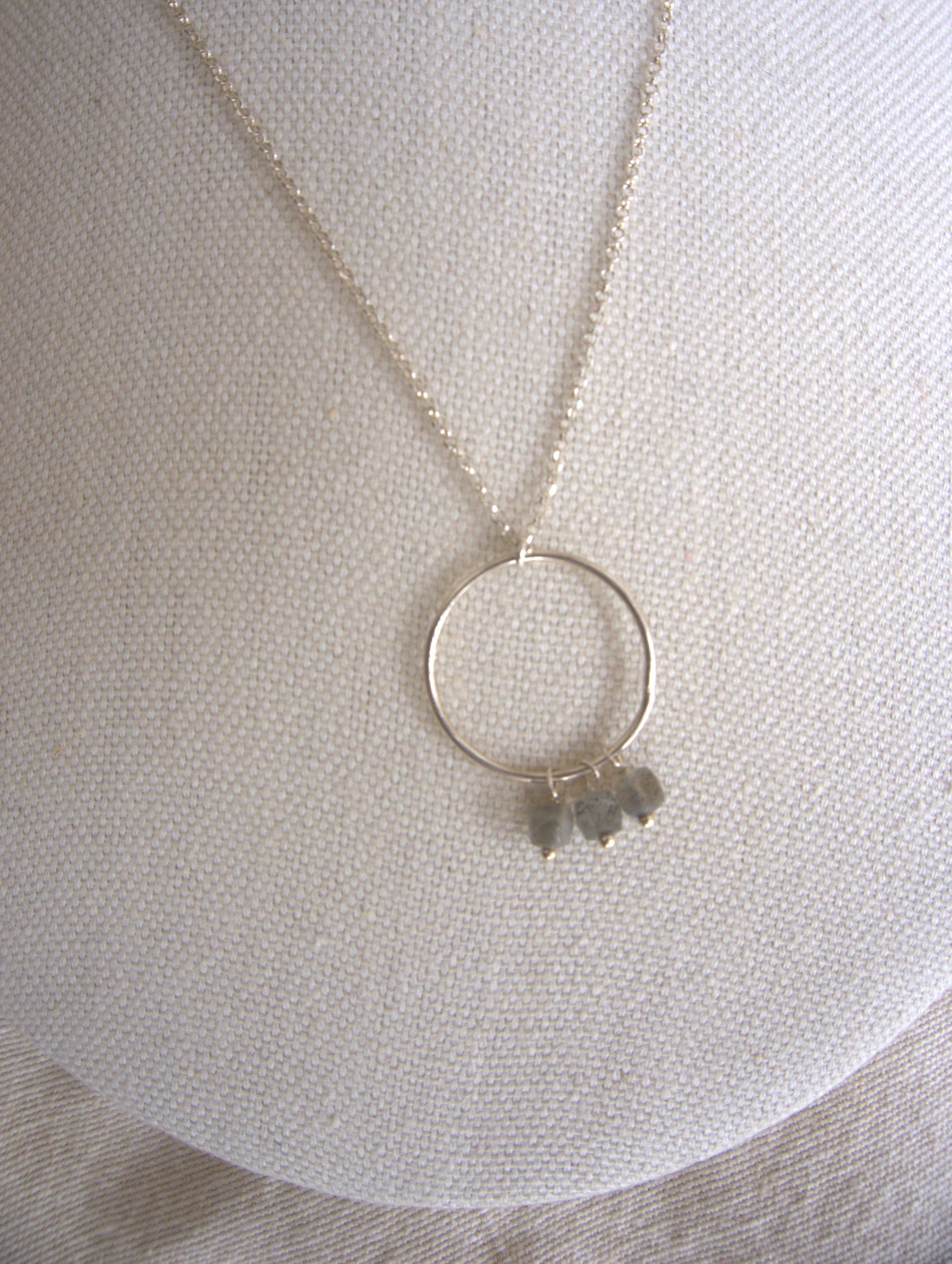 Collana Rivombrosa - labradorite e argento bianco
