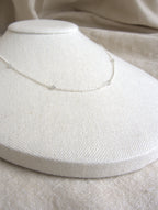 Collana Alternata - labradorite e argento bianco