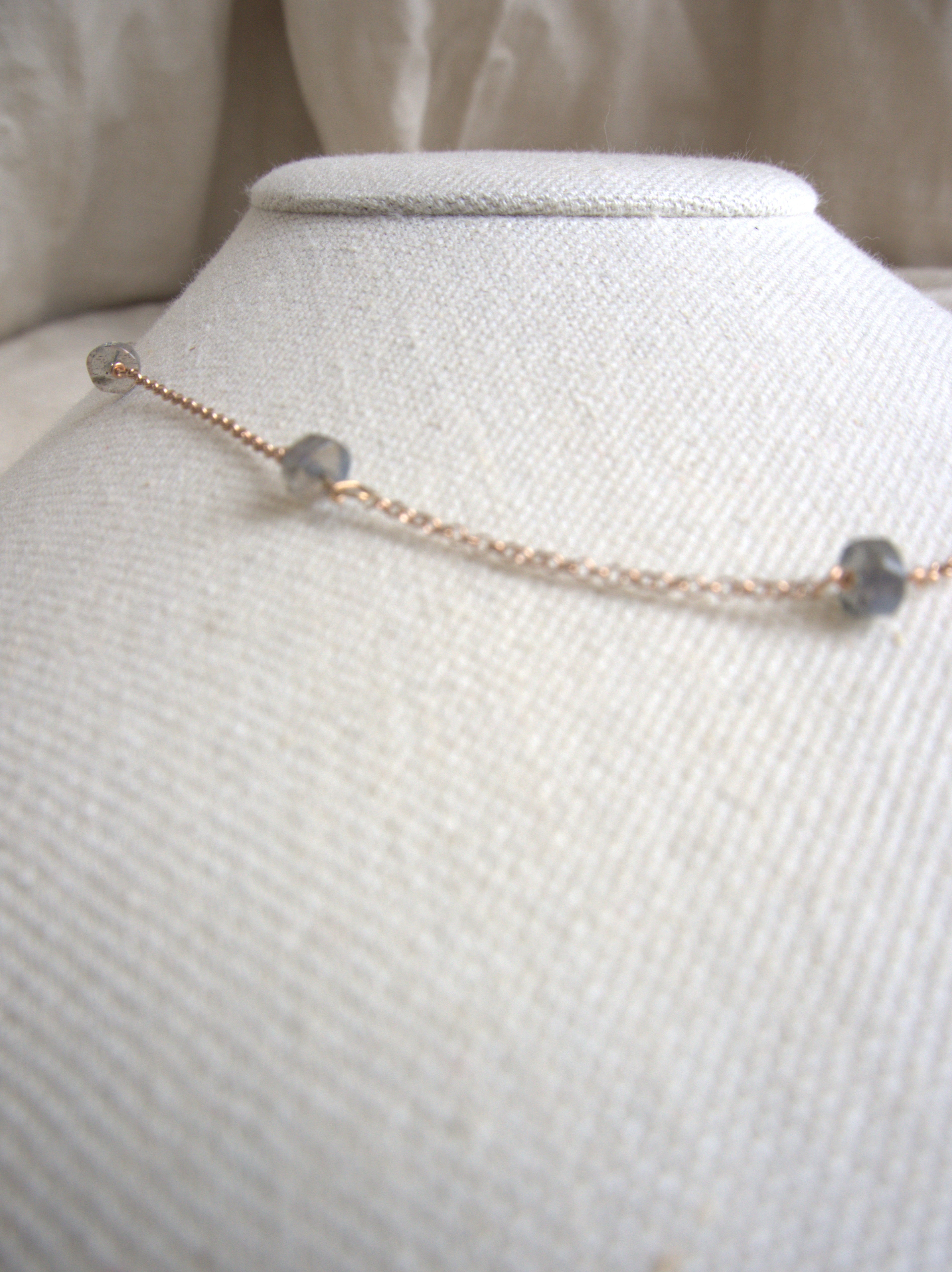 Collana Alternata - labradorite rondelle