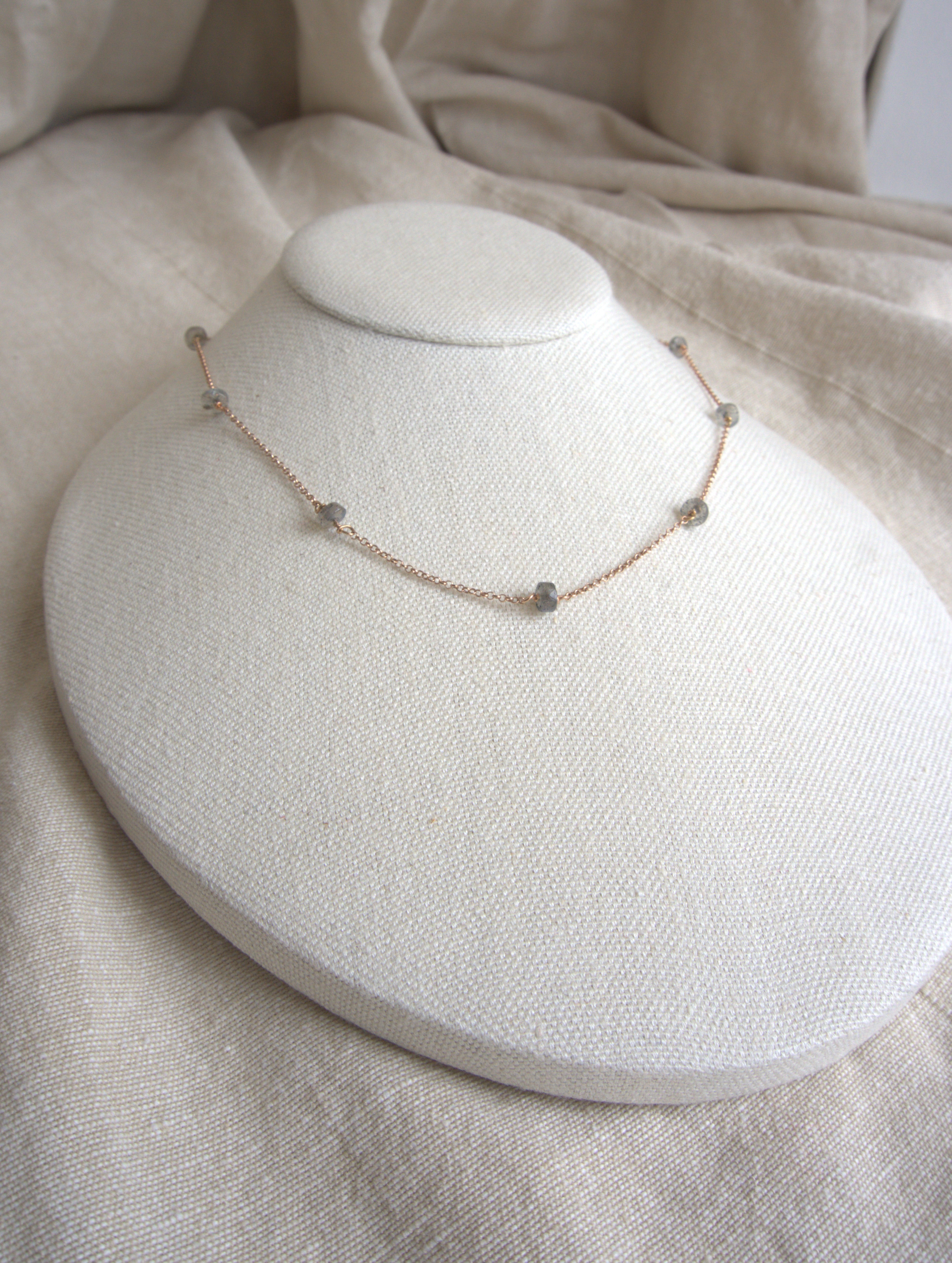 Collana Alternata - labradorite rondelle